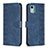 Custodia Portafoglio In Pelle Cover con Supporto B21F per Nokia C12 Plus Blu