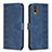 Custodia Portafoglio In Pelle Cover con Supporto B21F per Nokia C210 Blu