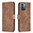 Custodia Portafoglio In Pelle Cover con Supporto B21F per Nokia G11 Marrone