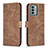 Custodia Portafoglio In Pelle Cover con Supporto B21F per Nokia G22 Marrone