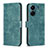 Custodia Portafoglio In Pelle Cover con Supporto B21F per Xiaomi Redmi 13C Verde