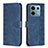 Custodia Portafoglio In Pelle Cover con Supporto B21F per Xiaomi Redmi Note 13 Pro 5G Blu