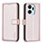 Custodia Portafoglio In Pelle Cover con Supporto B22F per Huawei Honor X7a Oro Rosa