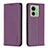 Custodia Portafoglio In Pelle Cover con Supporto B22F per Motorola Moto Edge (2023) 5G Viola