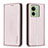 Custodia Portafoglio In Pelle Cover con Supporto B22F per Motorola Moto Edge 40 5G Oro Rosa