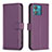 Custodia Portafoglio In Pelle Cover con Supporto B22F per Motorola Moto Edge 40 Neo 5G Viola