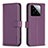 Custodia Portafoglio In Pelle Cover con Supporto B22F per Xiaomi Mi 14 Pro 5G Viola