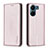 Custodia Portafoglio In Pelle Cover con Supporto B22F per Xiaomi Poco C65 Oro Rosa