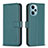 Custodia Portafoglio In Pelle Cover con Supporto B22F per Xiaomi Redmi Note 12 Turbo 5G Verde