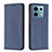 Custodia Portafoglio In Pelle Cover con Supporto B22F per Xiaomi Redmi Note 13 Pro 5G Blu