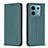 Custodia Portafoglio In Pelle Cover con Supporto B22F per Xiaomi Redmi Note 13 Pro 5G Verde