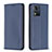 Custodia Portafoglio In Pelle Cover con Supporto B23F per Motorola Moto E13 Blu