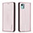 Custodia Portafoglio In Pelle Cover con Supporto B23F per Nokia C12 Oro Rosa