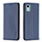 Custodia Portafoglio In Pelle Cover con Supporto B23F per Nokia C12 Pro Blu