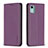 Custodia Portafoglio In Pelle Cover con Supporto B23F per Nokia C12 Pro Viola