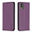 Custodia Portafoglio In Pelle Cover con Supporto B23F per Nokia C210 Viola