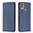 Custodia Portafoglio In Pelle Cover con Supporto B23F per Nokia C22 Blu