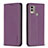 Custodia Portafoglio In Pelle Cover con Supporto B23F per Nokia C22 Viola