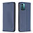 Custodia Portafoglio In Pelle Cover con Supporto B23F per Nokia G11 Blu