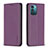 Custodia Portafoglio In Pelle Cover con Supporto B23F per Nokia G11 Viola