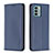 Custodia Portafoglio In Pelle Cover con Supporto B23F per Nokia G22 Blu