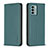 Custodia Portafoglio In Pelle Cover con Supporto B23F per Nokia G22 Verde