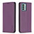 Custodia Portafoglio In Pelle Cover con Supporto B23F per Nokia G22 Viola