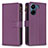 Custodia Portafoglio In Pelle Cover con Supporto B23F per Xiaomi Poco C65 Viola