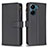 Custodia Portafoglio In Pelle Cover con Supporto B23F per Xiaomi Redmi 13C Nero