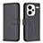 Custodia Portafoglio In Pelle Cover con Supporto B24F per Xiaomi Redmi Note 13 Pro+ Plus 5G Nero