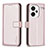 Custodia Portafoglio In Pelle Cover con Supporto B24F per Xiaomi Redmi Note 13 Pro+ Plus 5G Oro Rosa