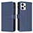 Custodia Portafoglio In Pelle Cover con Supporto B25F per Motorola Moto G23 Blu