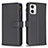 Custodia Portafoglio In Pelle Cover con Supporto B25F per Motorola Moto G73 5G Nero