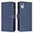 Custodia Portafoglio In Pelle Cover con Supporto B25F per Nokia C12 Blu