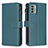 Custodia Portafoglio In Pelle Cover con Supporto B26F per Nokia G22 Verde