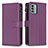 Custodia Portafoglio In Pelle Cover con Supporto B26F per Nokia G22 Viola