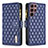 Custodia Portafoglio In Pelle Cover con Supporto BF2 per Samsung Galaxy S23 Ultra 5G Blu