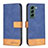 Custodia Portafoglio In Pelle Cover con Supporto BF2 per Samsung Galaxy S24 Plus 5G Blu