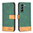 Custodia Portafoglio In Pelle Cover con Supporto BF2 per Samsung Galaxy S24 Plus 5G Verde