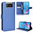 Custodia Portafoglio In Pelle Cover con Supporto BY1 per Asus ZenFone 8 Flip ZS672KS Blu