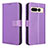 Custodia Portafoglio In Pelle Cover con Supporto BY1 per Google Pixel 7 Pro 5G Viola