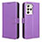 Custodia Portafoglio In Pelle Cover con Supporto BY1 per HTC U23 5G Viola