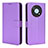 Custodia Portafoglio In Pelle Cover con Supporto BY1 per Huawei Enjoy 50 Pro Viola