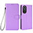 Custodia Portafoglio In Pelle Cover con Supporto BY1 per Huawei Honor 50 Pro 5G Viola