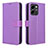 Custodia Portafoglio In Pelle Cover con Supporto BY1 per Huawei Honor 80 SE 5G Viola