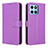 Custodia Portafoglio In Pelle Cover con Supporto BY1 per Huawei Honor X6S Viola