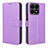 Custodia Portafoglio In Pelle Cover con Supporto BY1 per Huawei Honor X8a 4G Viola