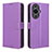 Custodia Portafoglio In Pelle Cover con Supporto BY1 per Huawei Nova 11 Viola