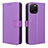 Custodia Portafoglio In Pelle Cover con Supporto BY1 per Huawei Nova Y61 Viola