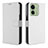 Custodia Portafoglio In Pelle Cover con Supporto BY1 per Motorola Moto Edge (2023) 5G Bianco